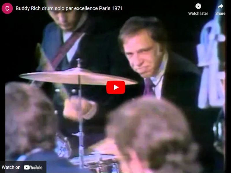 Buddy Rich drum solo par excellence Paris 1971