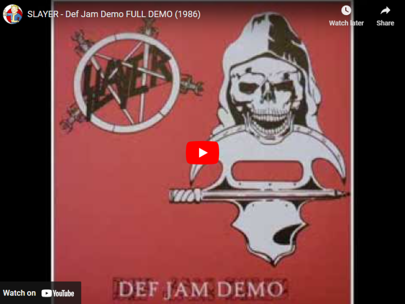 SLAYER – Def Jam Demo FULL DEMO (1986)